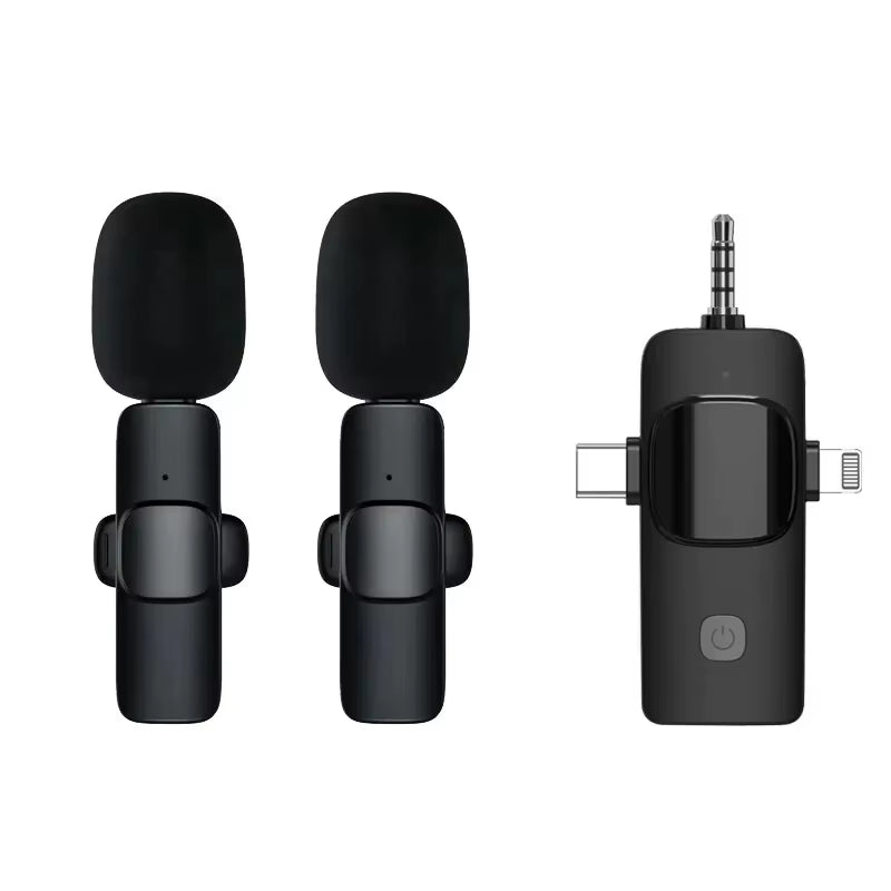 Plug and Play Noise Reduction Wireless Lavalier Microphone for Iphone Android 3.5Mm for Live Recording Small Microphone