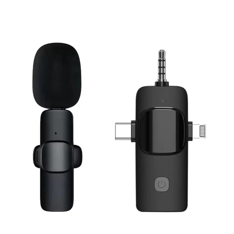 Plug and Play Noise Reduction Wireless Lavalier Microphone for Iphone Android 3.5Mm for Live Recording Small Microphone