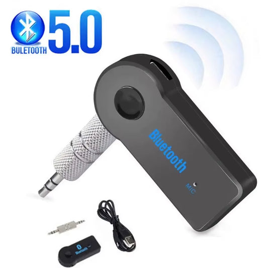 2 in 1 Wireless Bluetooth 5.0 Transceiver Adapter 3.5 Car Music Audio AUX Car Bluetooth Receiver Bluetooth Adapter for PC Laptop
