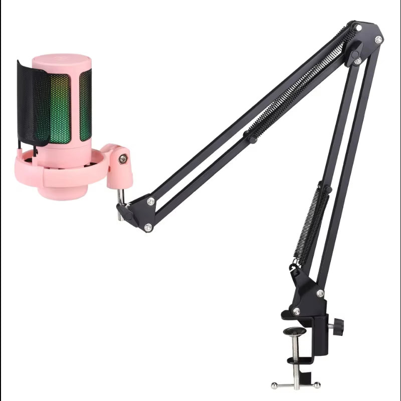 ME6S USB Condenser Microphone Professional Podcast Mic Studio Recording Microphone Ampligame RGB Gaming Microphone