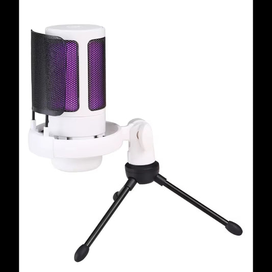 ME6S USB Condenser Microphone Professional Podcast Mic Studio Recording Microphone Ampligame RGB Gaming Microphone