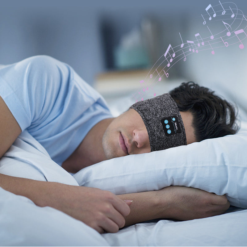 Wireless Bluetooth V5.0 Sports Headband with Music Call Stereo Shading Sleep Headband